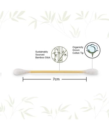 900 Organic Bamboo Cotton Buds | Cotton Buds for Ears Makeup Cleaning etc. | GOTS Certified Biodegradable Eco-Friendly and Plastic Free | Vegan | Recycled Packaging | (Pack of 3 Boxes 900 Buds) - Buy Online on GoSupps.com