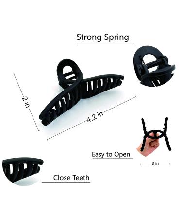 Nalodu Hair Claw Clips - Large 4.3 Inch No Slip Butterfly Clip Clamp for Thick Hair - 4 Pack (Matte & Caramel Colors) - Women and Girls - Buy Online on GoSupps.com