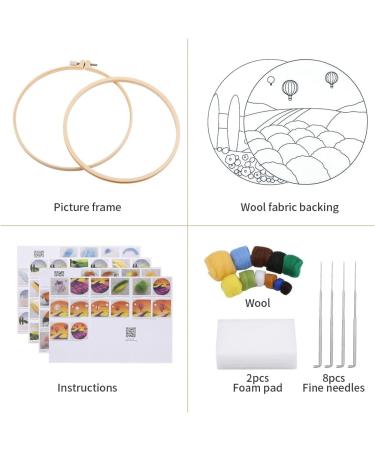 Needle Felting Kit with Wool Roving - Lavender Grassland Color | DIY Felt Painting Set for Home Decoration - Buy Online on GoSupps.com