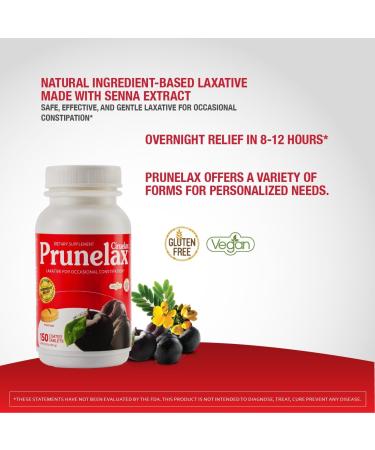 Prunelax Tablets 150 Count - Natural Laxative for Gentle Relief - Buy Online on GoSupps.com
