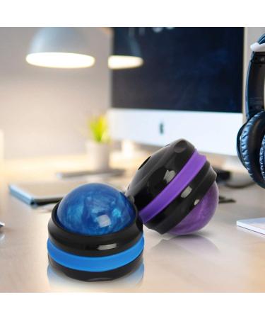 2-Pack Coolrunner Massage Ball Manual Roller Massager - Handheld Self Massage Therapy for Full Body Relief - Sore Muscles, Shoulders, Neck, Arms, Legs, Back, and Foot (Blue&Purple) - Buy Online on GoSupps.com