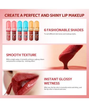 HQDA Moisturizing Lip Gloss Stain Moisturizing and Nourishing Lip Oil NonSticky Long Lasting Jelly Liquid Lipstick Lip Tint and Glaze Makeup Gift for Women 02 - Buy Online on GoSupps.com