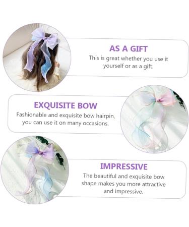 minkissy 1pc Streamer Hairpin Double Hair Bows Hair Barrettes for Kids Hair Bowknot Barrette Hairpin Decor Girl Baby Hair Clip Baby Tiara Party Hair Decoration Fabric Big Bow Miss Hair Ring - Buy Online on GoSupps.com