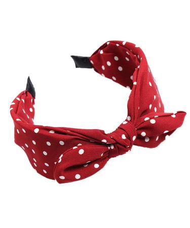 ValianhAgen XUVM Bow hair hoop red Acrylic 1 piece (1 pack)