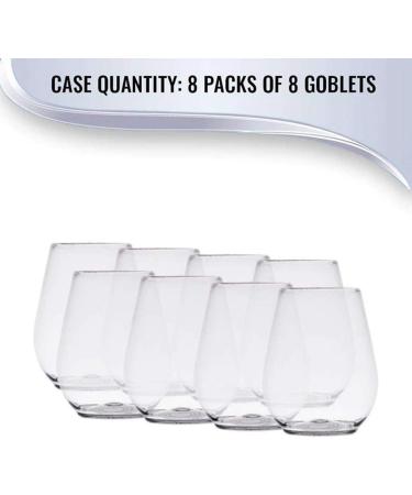 64Pcs Stemless Mini Glasses - Disposable Hard Plastic 4 oz Tasting Cups - Unbreakable Small Goblet for Parties - Bulk Clear Wine Glasses for Birthdays - Buy Online on GoSupps.com