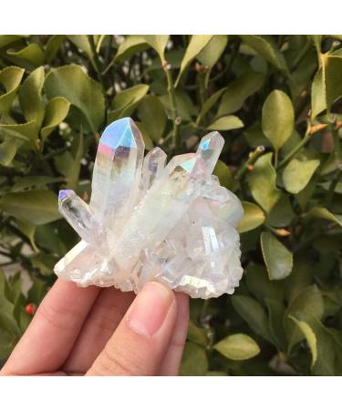 Home Decoration 80-90g White Flame Aura Quartz Crystal Cluster Specimen Chakra Stones Crystal Cluster - Buy Online on GoSupps.com