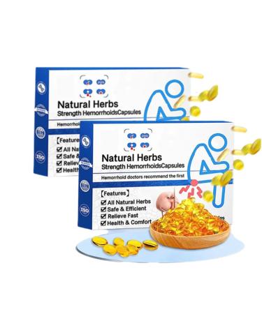 Hhkuize Heca Natural Herbal Strength Hemorrhoid Capsules Heca Capsules Hemorrhoid Suppository Natural Hemorrhoid Relief Capsules Fast Hemorrhoid Relief (2box)