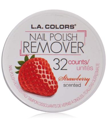 L.A. COLORS Nail Polish Remover Pads  Strawberry Scent  1 Ounce Strawberry Scent 1 Ounce (Pack of 1)