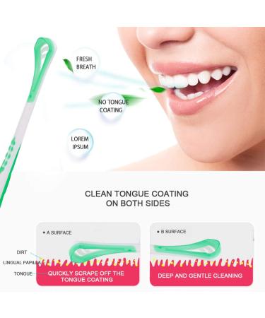 8 Pack Double-Sided Tongue Scraper Plastic Cleaner for Bad Breath Reduction - Oral Care Tool - Buy Online on GoSupps.com