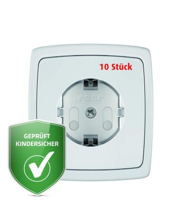 Reer socket protector screwable 10 pieces white the original from the inventor 32010