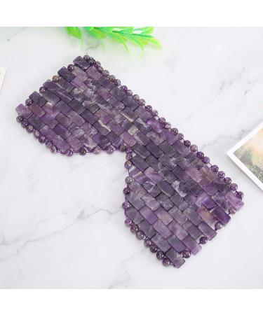 Natural Jade Eye Mask for Anti-Aging Hot & Cold Therapy - Soothing Cooling Blindfold (Purple) - Buy Online on GoSupps.com
