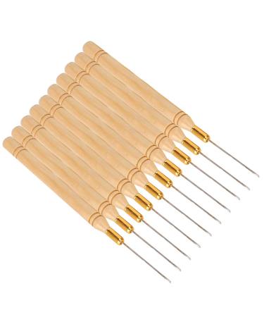 10PCS Wooden Handle Hair Extension Hook Needle - Wig Tools for Easy Hair Extensions - Buy Online on GoSupps.com