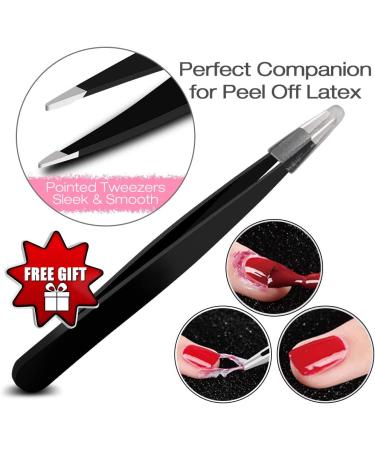 DR.MODE Liquid Latex for Nails - 20ML Fast Drying Nail Polish Barrier with Tweezers - Nail Art Cuticle Guard & Stamping Skin Protector - Buy Online on GoSupps.com