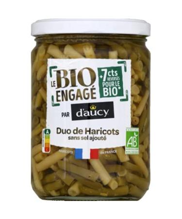 D'Aucy Duo of beans without added salt - 290g net drained jar