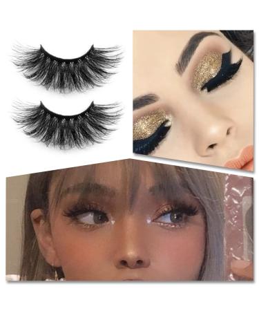 Ycnpeatt 25mm Long 8D Faux Mink False Eyelashes - Handmade Natural Wispy Fluffy Lashes for Makeup - Buy Online on GoSupps.com