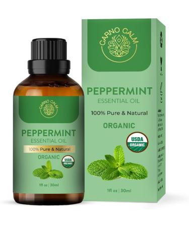 Carno Calm Peppermint Oil 30ml | 100% Pure & Strong Peppermint Essential Oil for Hair & Skin | Mint Oil for Aromatherapy Cleaning Body Diffuser Relaxation Focus | 1fl. Oz Peppermint 30 ml (Pack of 1) - Buy Online on GoSupps.com