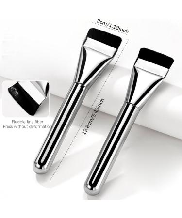 Flat Foundation Brush 5.4'' Flat Makeup Brush Thin Blade Liquid Foundation Brush Soft Bristles Contour Brush Concealer Brush for Streak-Free Coverage Natural Finish - Buy Online on GoSupps.com