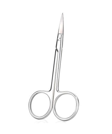 Facial Hair Small Grooming Scissors For Men Women - Eyebrow Nose Hair Mustache Beard Eyelashes Ear Trimming Kit - Fine Straight Tip Clippers For Hair Cutting - Stainless Steel 1PC
