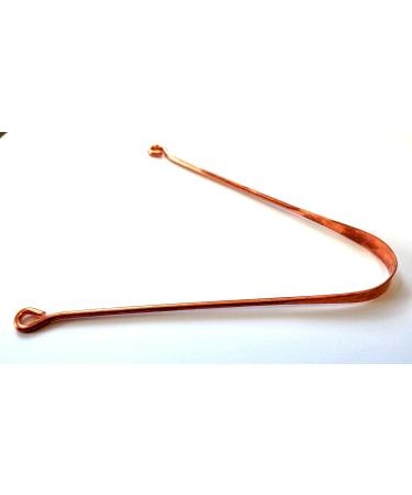 Copper Tongue Cleaner | Antimicrobial Ayurveda Tool for Oral Health & Bad Breath | Essential Dental Hygiene Solution | Easy to Use & Clean - Buy Online on GoSupps.com