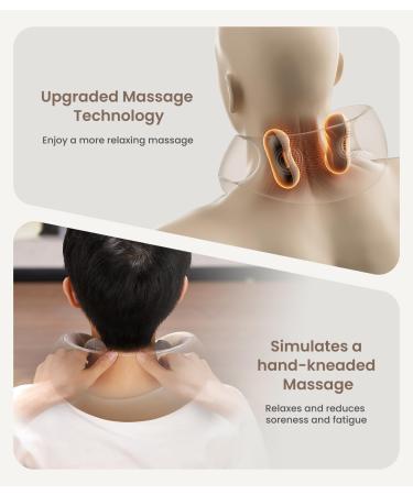 Renpho Wireless Neck Massage Device with Heat | Portable 6D-Knet Massager for Travel | Perfect Gift for Men & Women - Buy Online on GoSupps.com