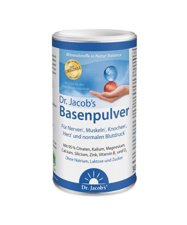 Dr.Jacob's base powder on Citratbasis I A particularly large potassium like in vegetables and fruit calcium magnesium zinc vitamin D also for diets and base fasts I 300 g can original citrate-base powder - Buy Online on GoSupps.com