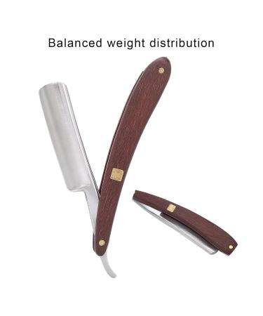 Premium Quality Professional Barber Razor - Single Blade Straight Edge with PU Leather Storage Bag for Mustache & Beard Grooming - Buy Online on GoSupps.com