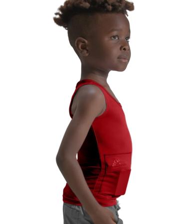 RevelWear Children's Scoop Neck Tank Top with Insulin Pump Pocket - Red Small - Buy Online on GoSupps.com