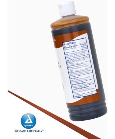 Dynarex Povidone Iodine Prep Solution USP 16oz Bottle - Topical Antiseptic for Skin Cleansing and Preparation - Buy Online on GoSupps.com