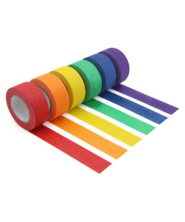 Feeke Colored Masking Tape  Colored Painters Tape for Arts & Crafts  Labeling or Coding - Art Supplies for Kids - 6 Different Color Rolls - Masking Tape 1 Inch x 13 Yards (2.4cm X 12m) Color6 - Buy Online on GoSupps.com