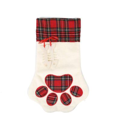 LO LORD LO Christmas Stocking for Pet Dog Cat Large Paw Stocking for Personalize Cat Paw Stocking