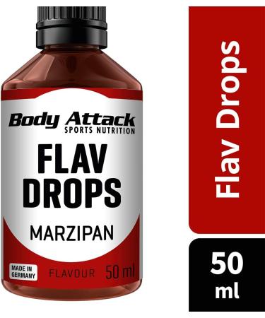 Body Attack Flav Drops Marzipan - 50 ml Sugar-Free Aroma Drops | Vegan & Calorie-Free Flavoring Made in Germany - Buy Online on GoSupps.com