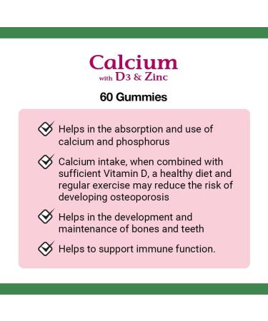 Nature's Bounty Calcium with D3 & Zinc Gummies - Buy Online on GoSupps.com