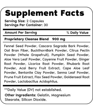 Primal Harvest Full Body Detox Cleanse - 60 Pills for Colon, Liver, Kidney, Gut, Bowel, Intestine & Stomach Cleansing - Buy Online on GoSupps.com