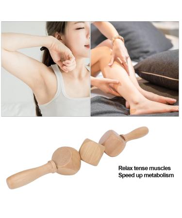 Wooden Roller Massager - Abdominal Massage Wheel for Soft Tissue Therapy & Pain Relief | Acupuncture Muscle Recovery Tool - Buy Online on GoSupps.com