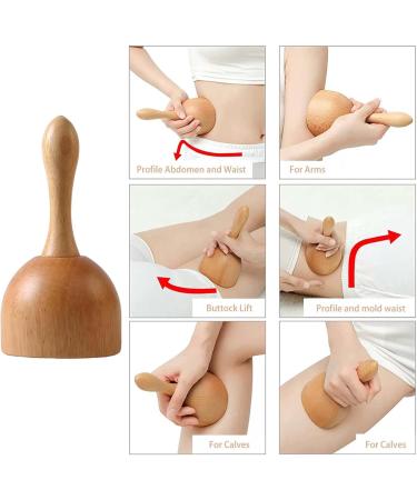 4-Piece Gua Sha Set & Wood Massage Roller for Pain Relief & Relaxation | Perfect for Neck Legs Eyes & Back - Buy Online on GoSupps.com