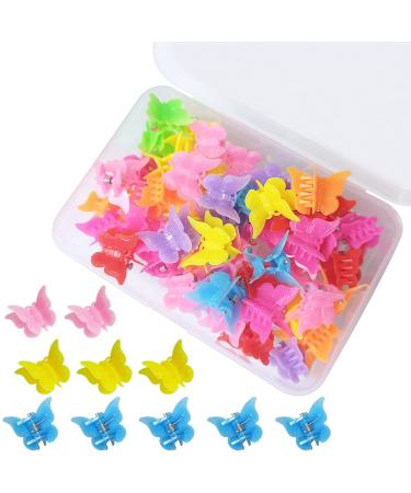 50 Pack Butterfly Hair Clips - Assorted Mini Hair Jaw Claw Clips for Girls, Women, Kids, Baby - Includes Box Package - Buy Online on GoSupps.com