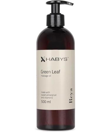 Habys Reya Green Leaf Massage Oil | 500ml | Relaxing Green Tea Fragrance | Almond & Vitamin E | Ideal for Massage Therapy & Muscle Relaxation - Buy Online on GoSupps.com