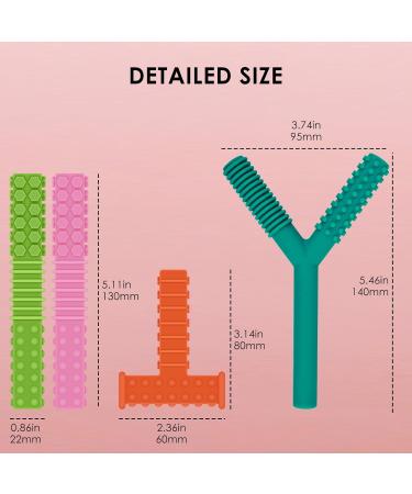 ERKOON Sensory Chew Toys for Autistic Children 4 Pack Silicone Chewy Tube Oral Motor Tools for Sensory Kids with Autism Biting ADHD SPD Chewies with Special Needs Teething Sticks Toys (4 PCS) - Buy Online on GoSupps.com