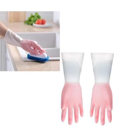 Household Gloves Durable Waterproof Latex Household Gloves Wide Application for Shopping Malls Medium Pink - Buy Online on GoSupps.com