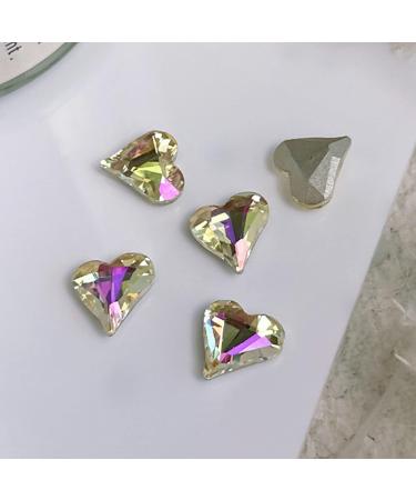 FEIlei 10x Water Droplet Nail Charms Pointed Back Nail Art Charm Heart Nail Rhinestones - Buy Online on GoSupps.com