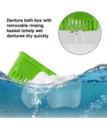 Buy Hongecb 2 Braces & Prosthesis Cleaning Brushes - Double-Headed Storage Box & Soaking Cups for Optimal Denture Care | International Shipping Available - Buy Online on GoSupps.com