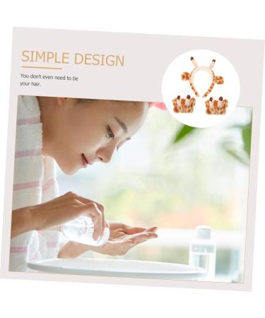 Beavorty 3 Sets Headband Wrist Strap Salon Headband Water Absorbing Wristbands Makeup Headband for Washing Face Women Hair Band Creative Washing Headband Decorative Hairband Skincare Plush - Buy Online on GoSupps.com