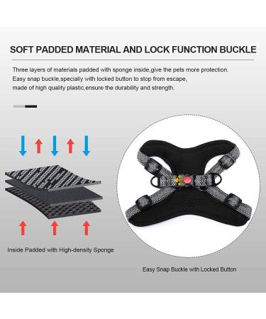 Suredoo Adjustable Dog Harness - No Pull Reflective & Breathable | XS Gray for Large Medium & Small Dogs & Puppies - Buy Online on GoSupps.com