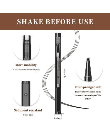Long-Lasting Smudge-Proof Eyebrow Pencil | Dark Brown Microblading Pen | Water-Resistant - Buy Online on GoSupps.com