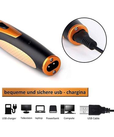 USB Rechargeable 4-in-1 Nose Hair Trimmer - Waterproof Cordless Ear & Nose Clipper for Men & Women - Easy to Clean Trimming Tool - Buy Online on GoSupps.com