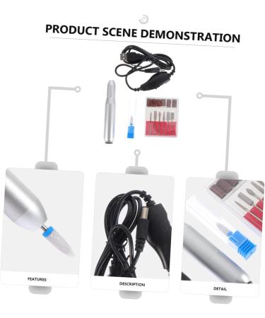 minkissy 1 Set Nail Polisher Portable Nail Drill Pedicure Kit Nail Art Kit Pen Nail Polish Kit Small Nail Gel Polish Kit Small Nail Set Aluminum Alloy - Buy Online on GoSupps.com