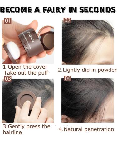 Hairline Powder-Hair Root Touch Up-Instantly Hairline Shadow-Conceals Hair Loss And Fills In Receding Hairlines Forehead Side Hair Filler- grey hair cover up for Women & Men Sweatproof (Dark brown) - Buy Online on GoSupps.com