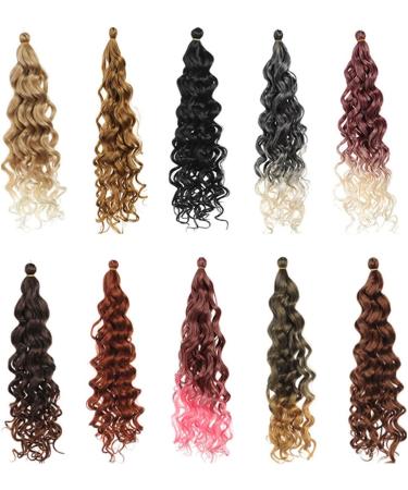 Traziewell Hair Extensions Curly Pre Stretched Braiding Wave Synthetic High Temperature Fiber Crochet Blonde Hair Extensions 1122 FH001122 L - Buy Online on GoSupps.com