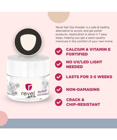 Revel Nail Dip Powder Nail Kit - Fall Nails 4 Color Starter Set - French Manicure Alternative - Long Lasting Gel Polish - Berry Shade - Buy Online on GoSupps.com