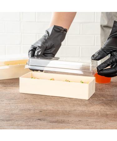 Restaurantware Taipei 7.5 Inch Rectangle Long Straight Lids - 100 Clear Plastic Lids for 18 oz Wooden Containers - Buy Online on GoSupps.com